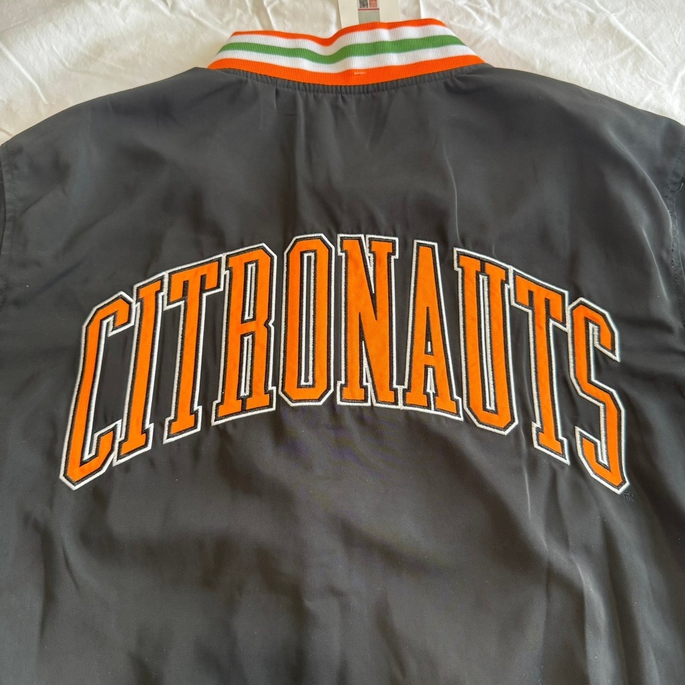 Homefield UCF Citronauts Bomber Jacket Mens Medium Black Varsity Snap NWT - Picture 11 of 11